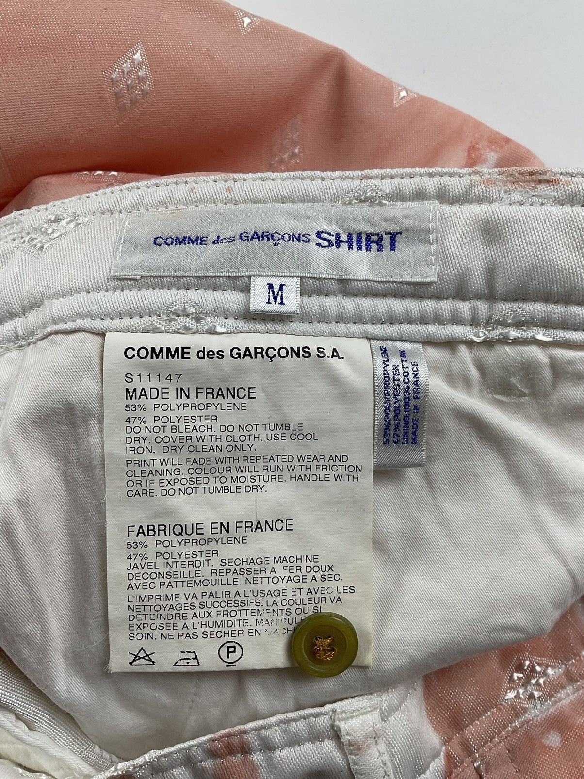 Comme des Garcons Comme des Garcons Paint Splatter Pants Size US 31 - 8 Thumbnail