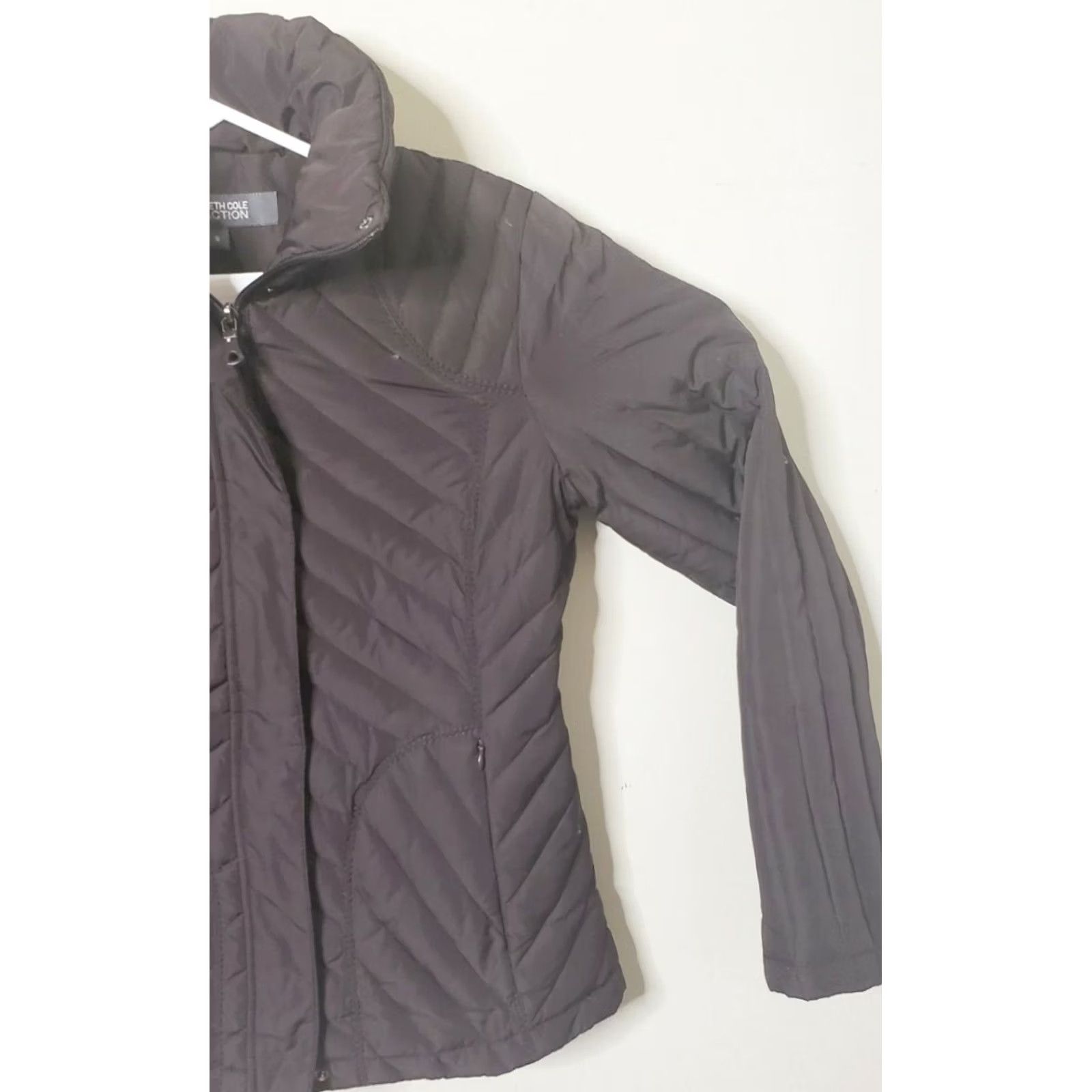 Kenneth Cole Kenneth Cole Reaction Down Jacket Zip Up Puffer Outerwear Coat Small Dark Brown Women Size S / US 4 / IT 40 - 3 Thumbnail