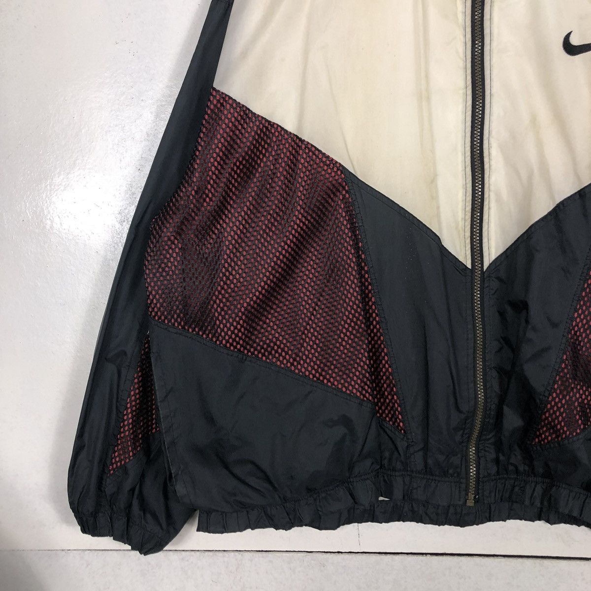 Nike 📌VINTAGE NIKE WINDBREAKER DOUBLE LAYER BIG SWOOSH Size US L / EU 52-54 / 3 - 6 Thumbnail
