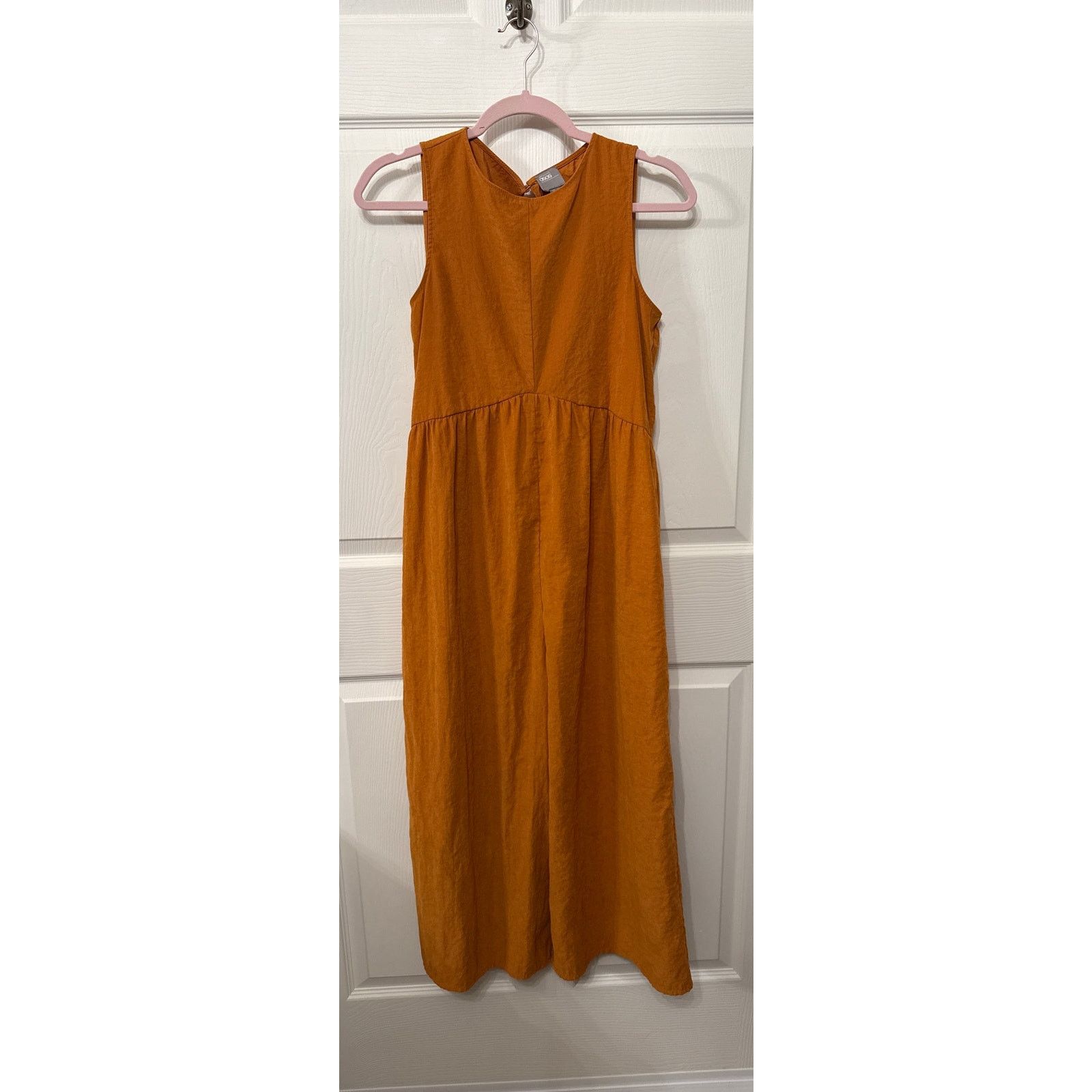 Asos ASOS Minimal Jumpsuit Ruching Detail Keyhole Back Mustard, 2 Size 26" / US 2 / IT 38 - 4 Thumbnail