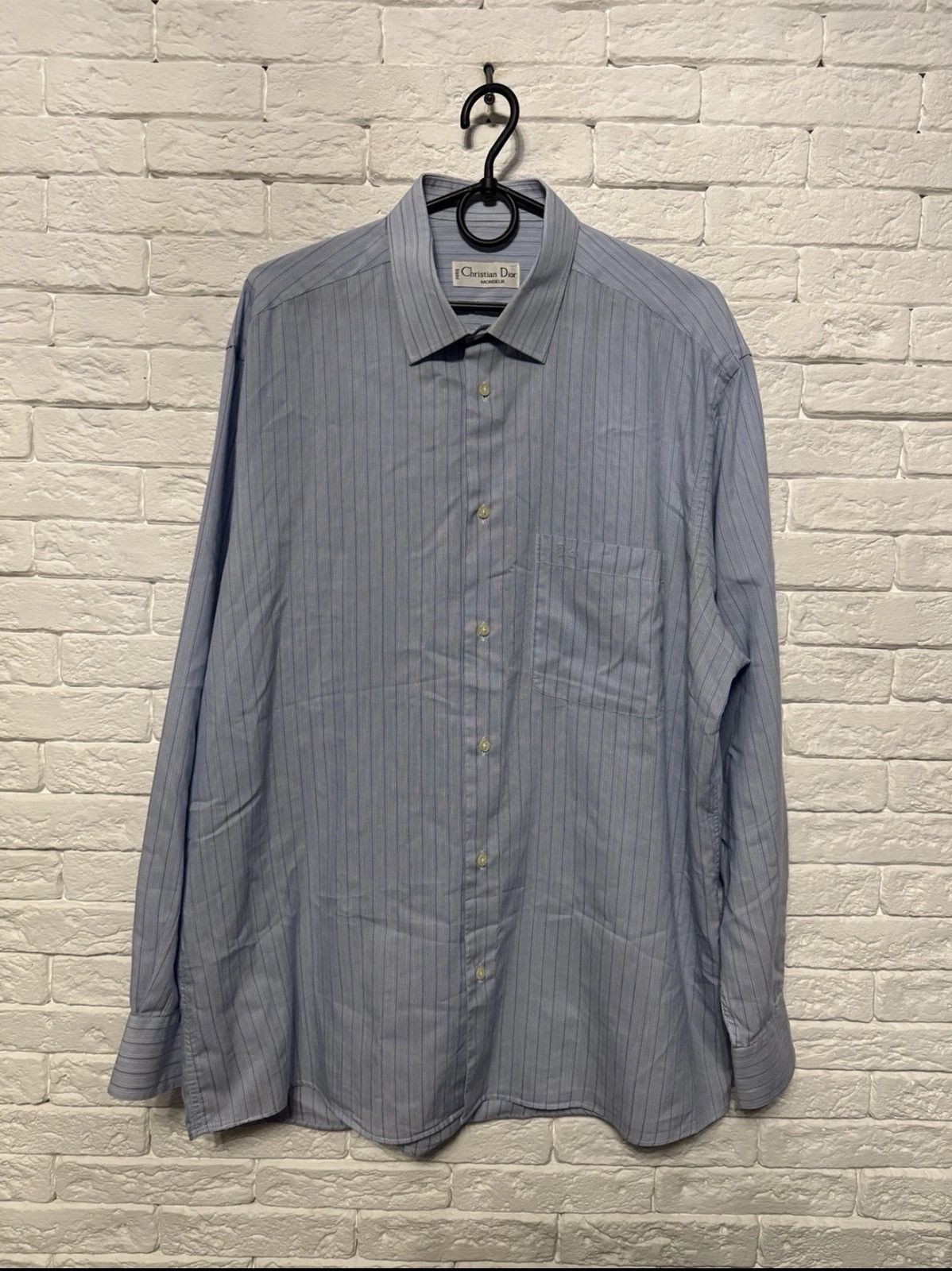 Christian Dior Monsieur Vintage Christian Dior Monsieur Paris Striped Shirt Size US XL / EU 56 / 4 - 1 Thumbnail