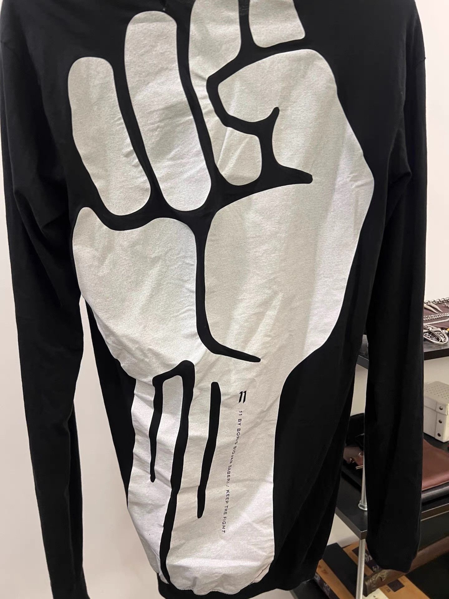 11 By Boris Bidjan Saberi 11by BBS Two-Sided Print Base Layer Sweatshirt K35 Size US XXS / EU 40 - 4 Thumbnail