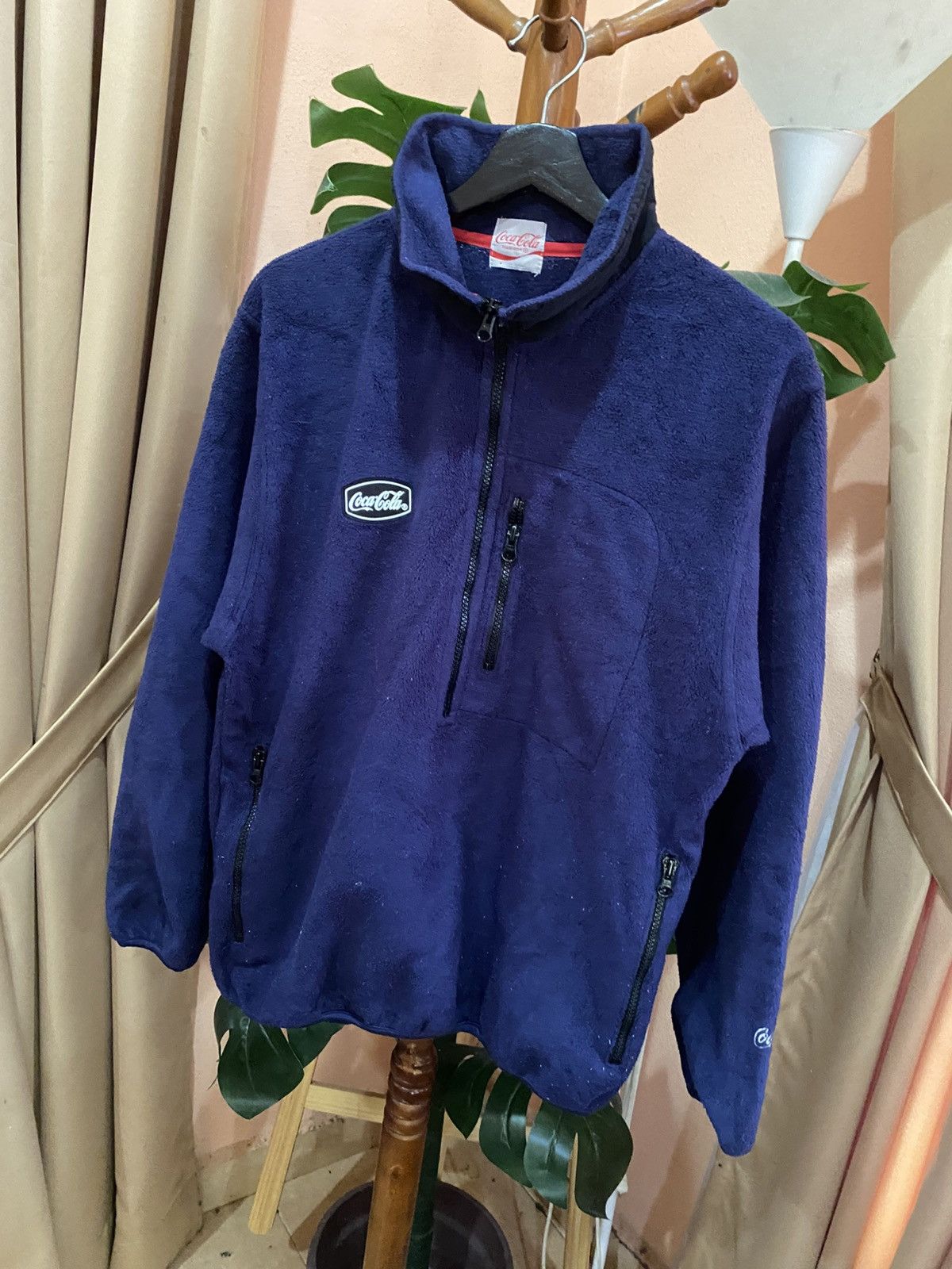 Coca Cola VINTAGE COCA COLA HALF ZIPPER FLEECE JACKET Size US M / EU 48-50 / 2 - 2 Thumbnail