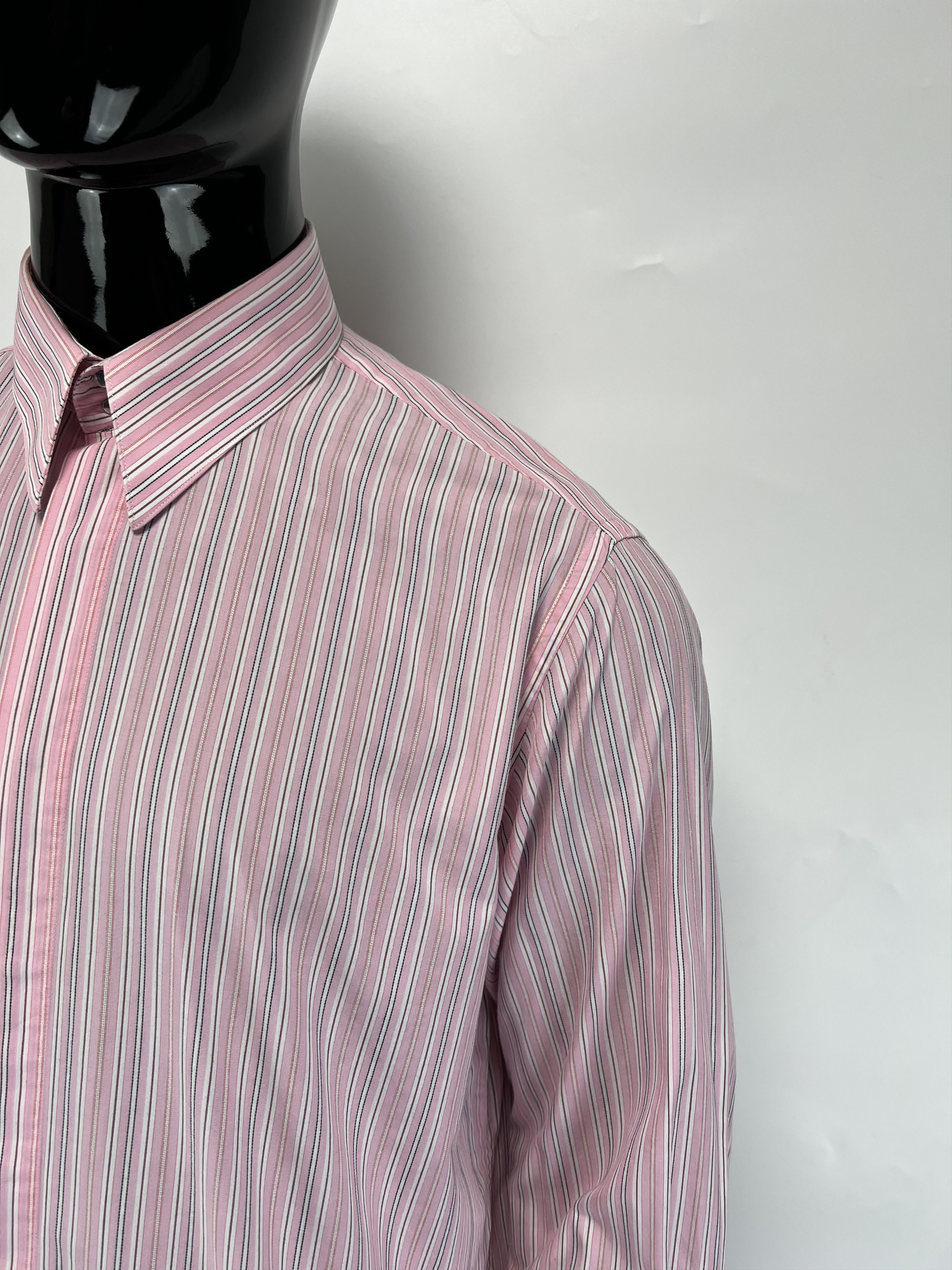 Thierry Mugler Thierry Mugler Striped Long Sleeve Button Up Shirt Size 44 Size US XL / EU 56 / 4 - 7 Thumbnail