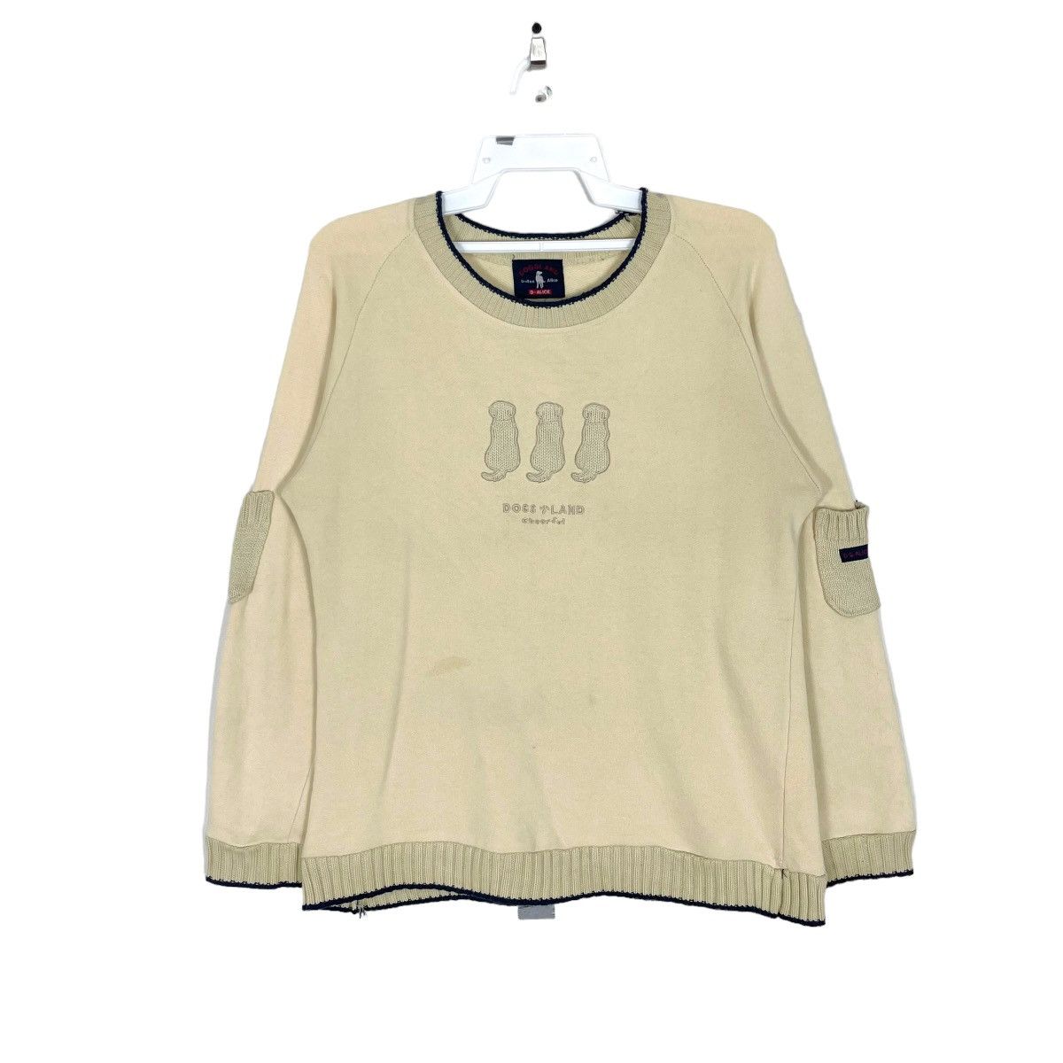 image of Vintage Dogsland Dallas Alice Bulldog Design in Yellow, Women's (Size Medium)