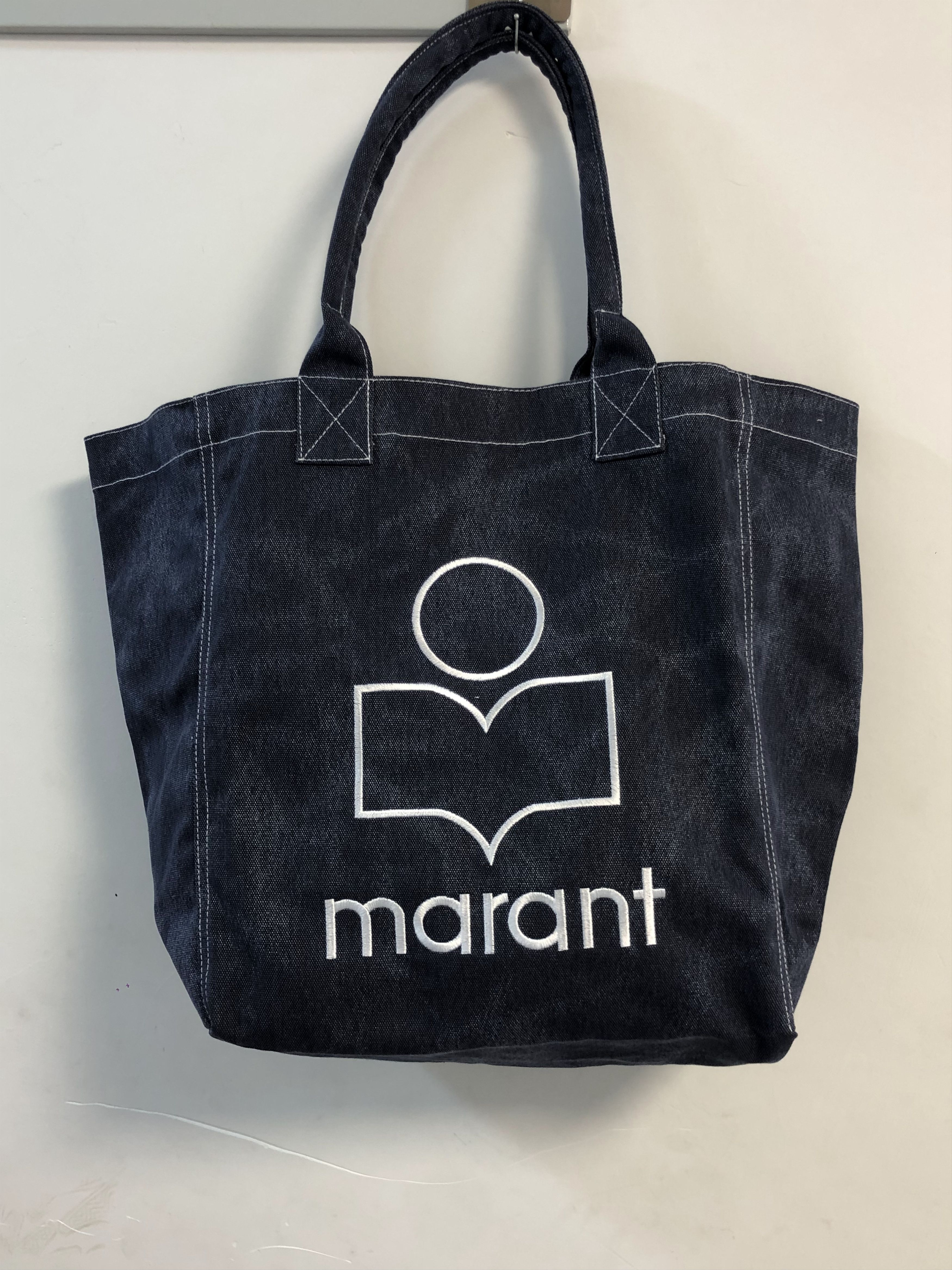 Isabel Marant Yenky Logo Tote Bag in Blue, Women's