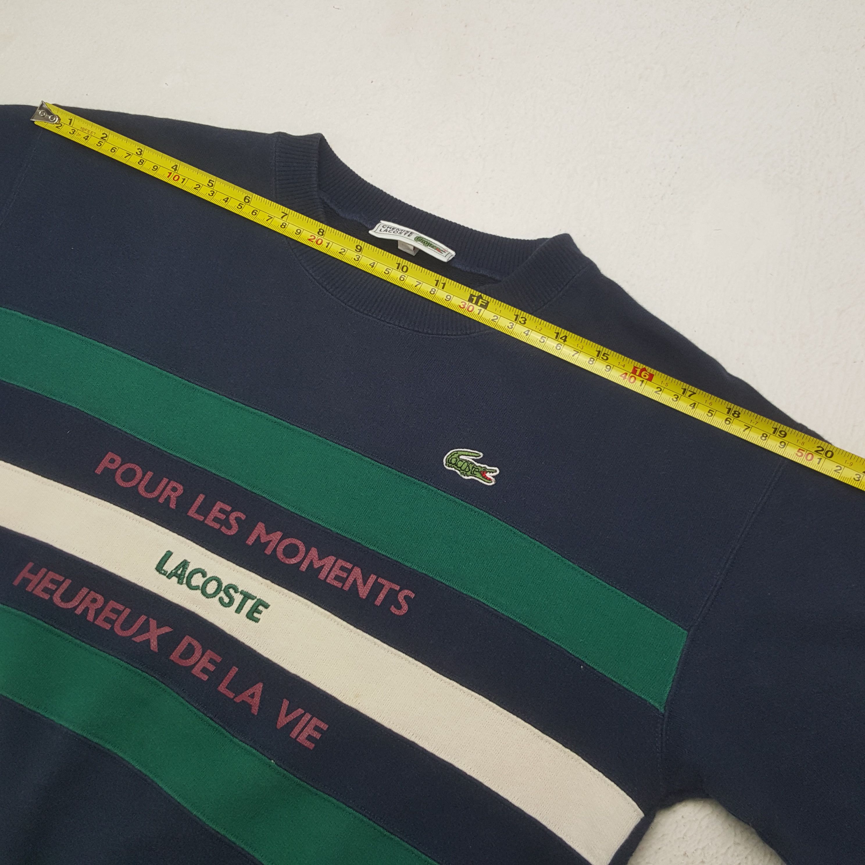 Lacoste Vintage Lacoste Designer Striped Sweatshirt RR9 Size US S / EU 44-46 / 1 - 5 Thumbnail