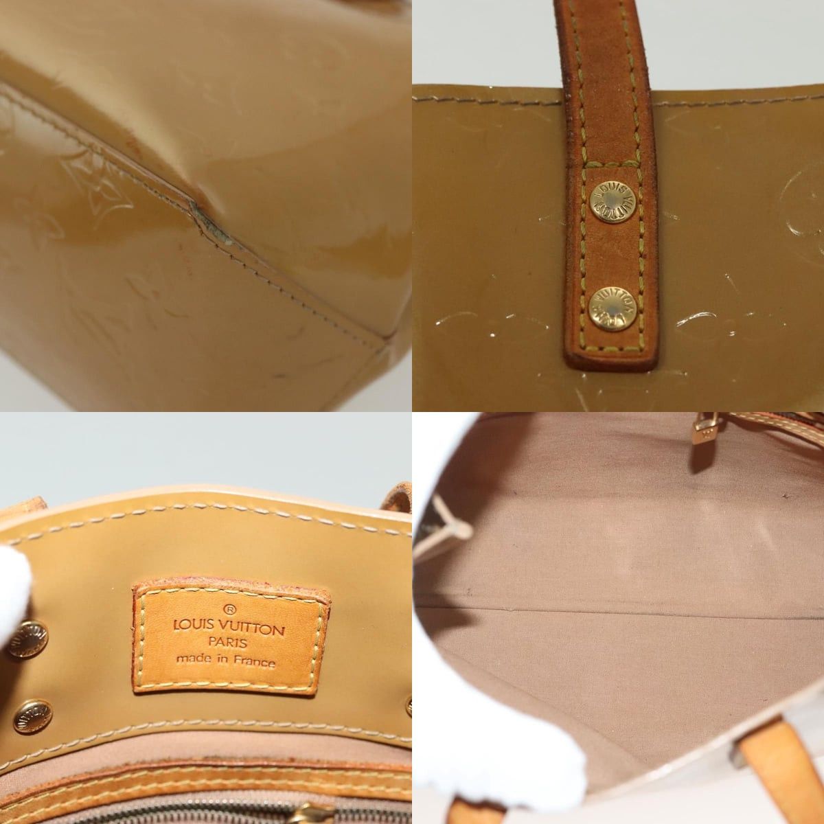 Louis Vuitton LOUIS VUITTON Monogram Vernis Reade PM Hand Bag Noisette Size ONE SIZE - 11 Thumbnail