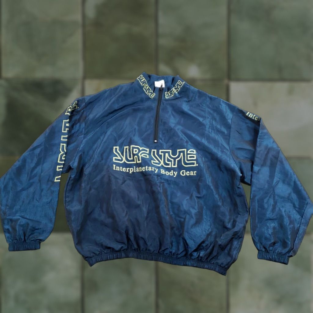 Vintage VINTAGE Surf Style Jacket Mens One Size 90s Blue Windbreaker Pullover Casual Size US M / EU 48-50 / 2 - 1 Thumbnail
