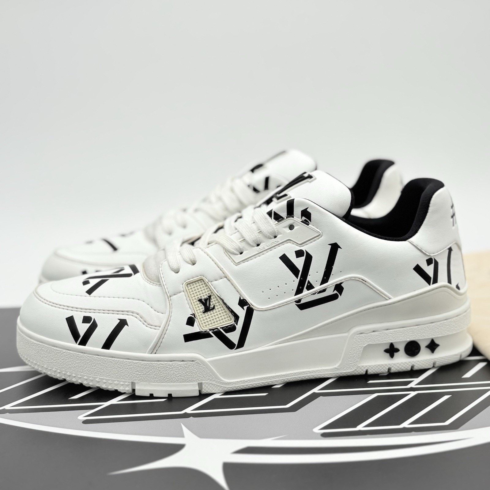 Louis Vuitton Louis Vuitton Trainer ' White Black Recycled ' | CLEAN! Size US 11.5 / EU 44-45 - 1 Thumbnail