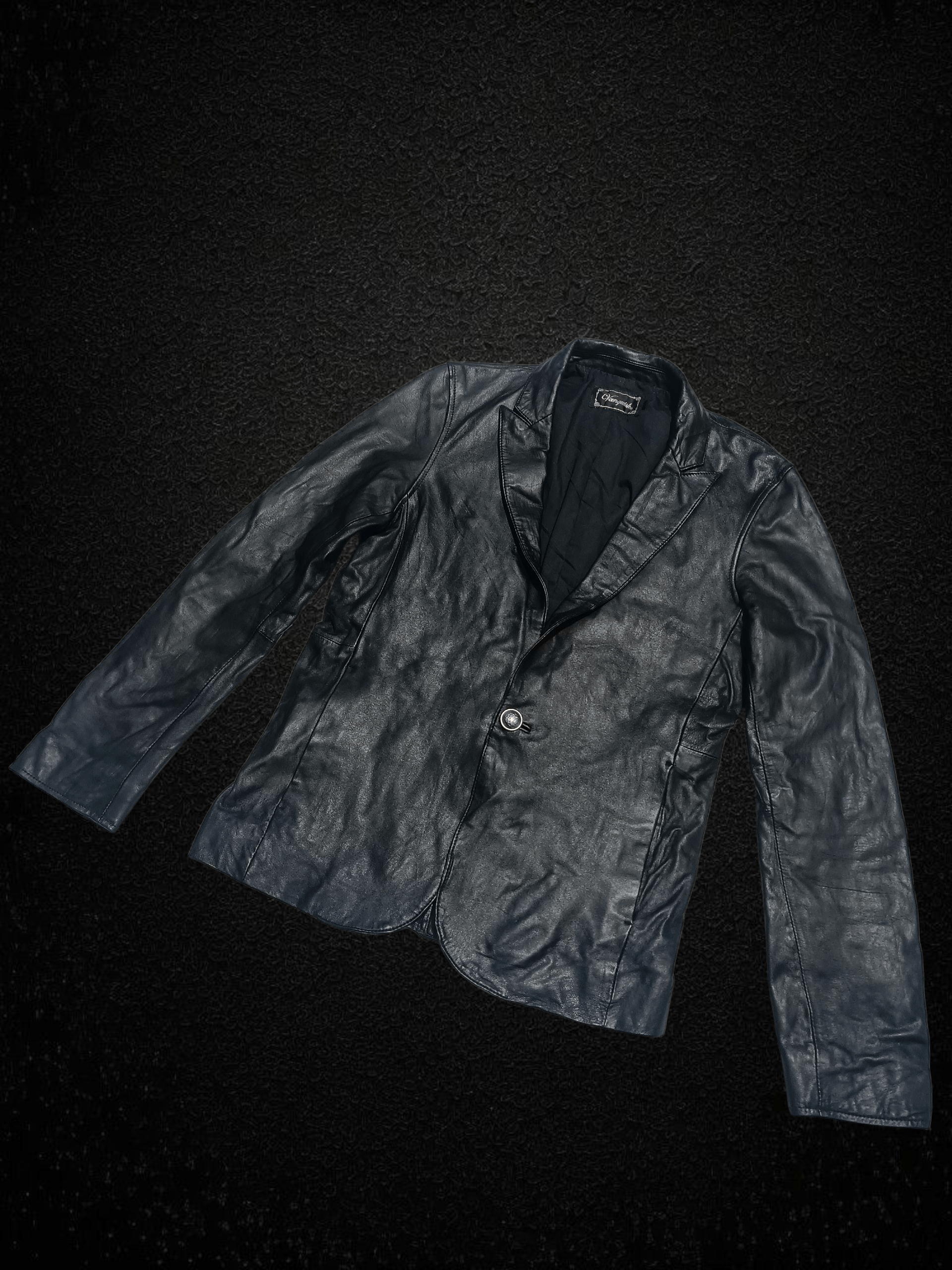 Japanese Brand Blazer Sheepskin Leather Jacket One Button Size US M / EU 48-50 / 2 - 2 Thumbnail