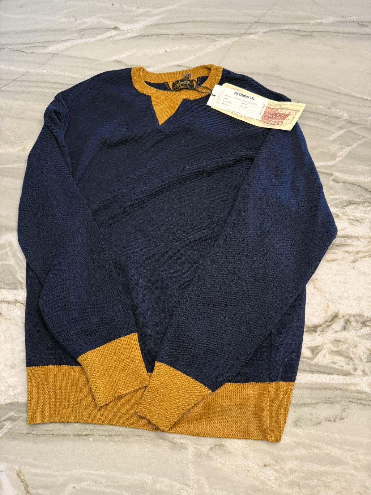Stevenson Overall Co. Stevenson Overall Co V-Gusset 100% Merino Wool Knit Sweater Size US M / EU 48-50 / 2 - 1 Thumbnail