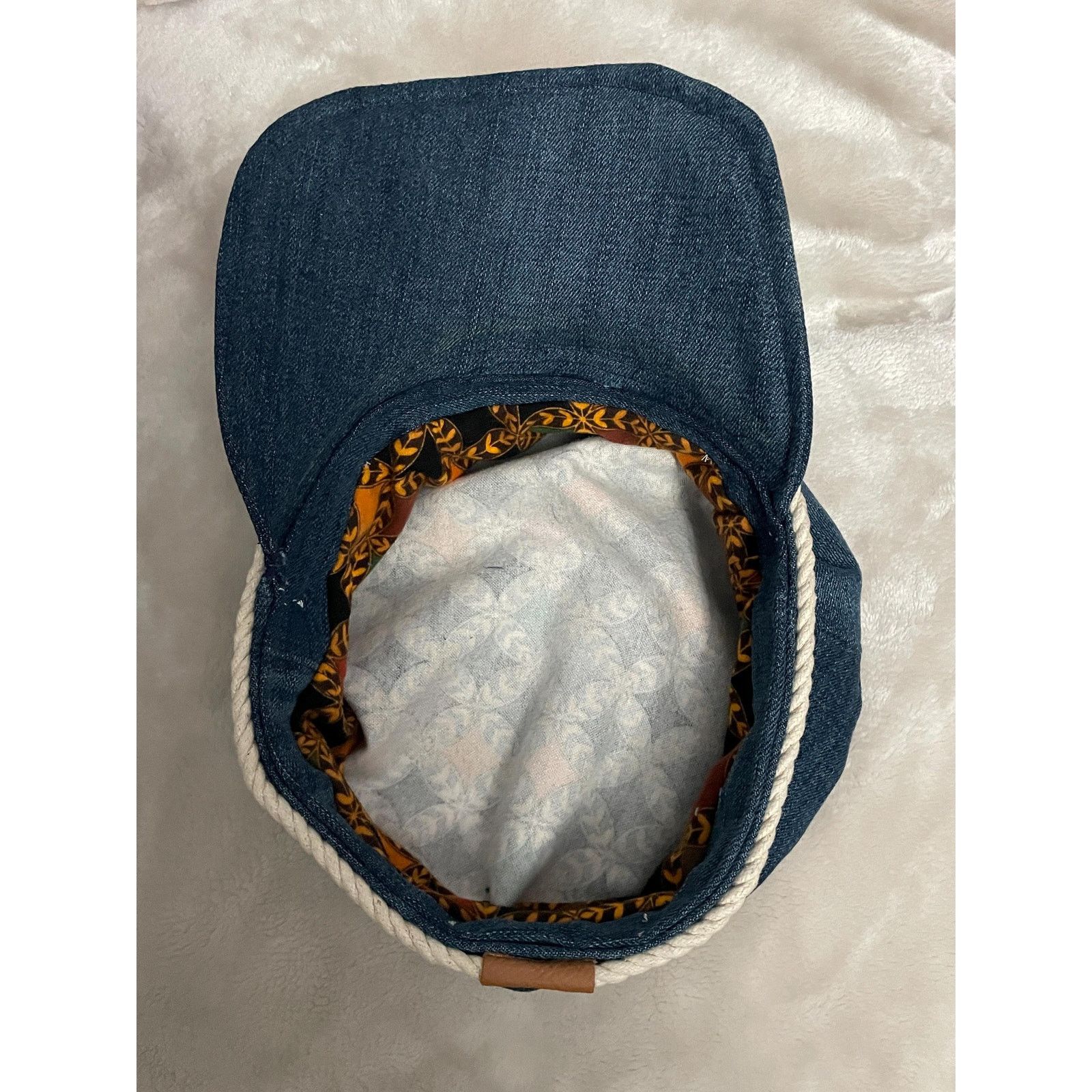 Other Handmade Denim Cap Small, Imperfect Artisan Piece, OOAK Size ONE SIZE - 8 Thumbnail