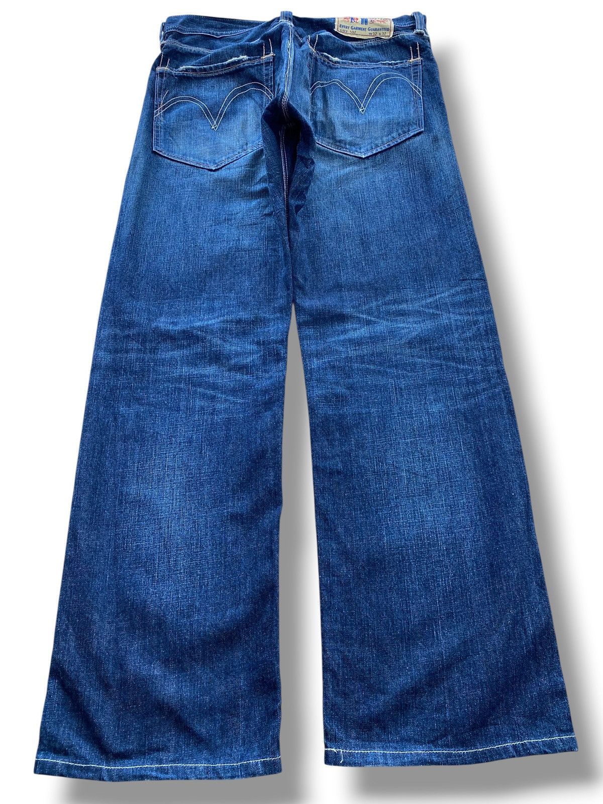 Levi's Levi’s Light Blue Wash Whiskered Style Straight Leg Jeans Size US 32 / EU 48 - 3 Thumbnail