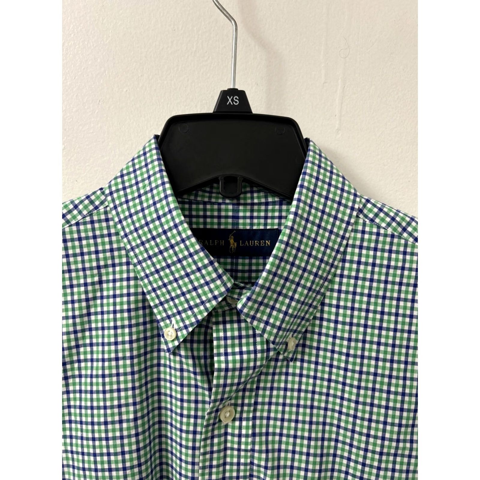 Ralph Lauren VINTAGE Ralph Lauren Shirt Mens Medium Green Blue Plaid Button Down Long Sleeve Pony Size US M / EU 48-50 / 2 - 5 Thumbnail