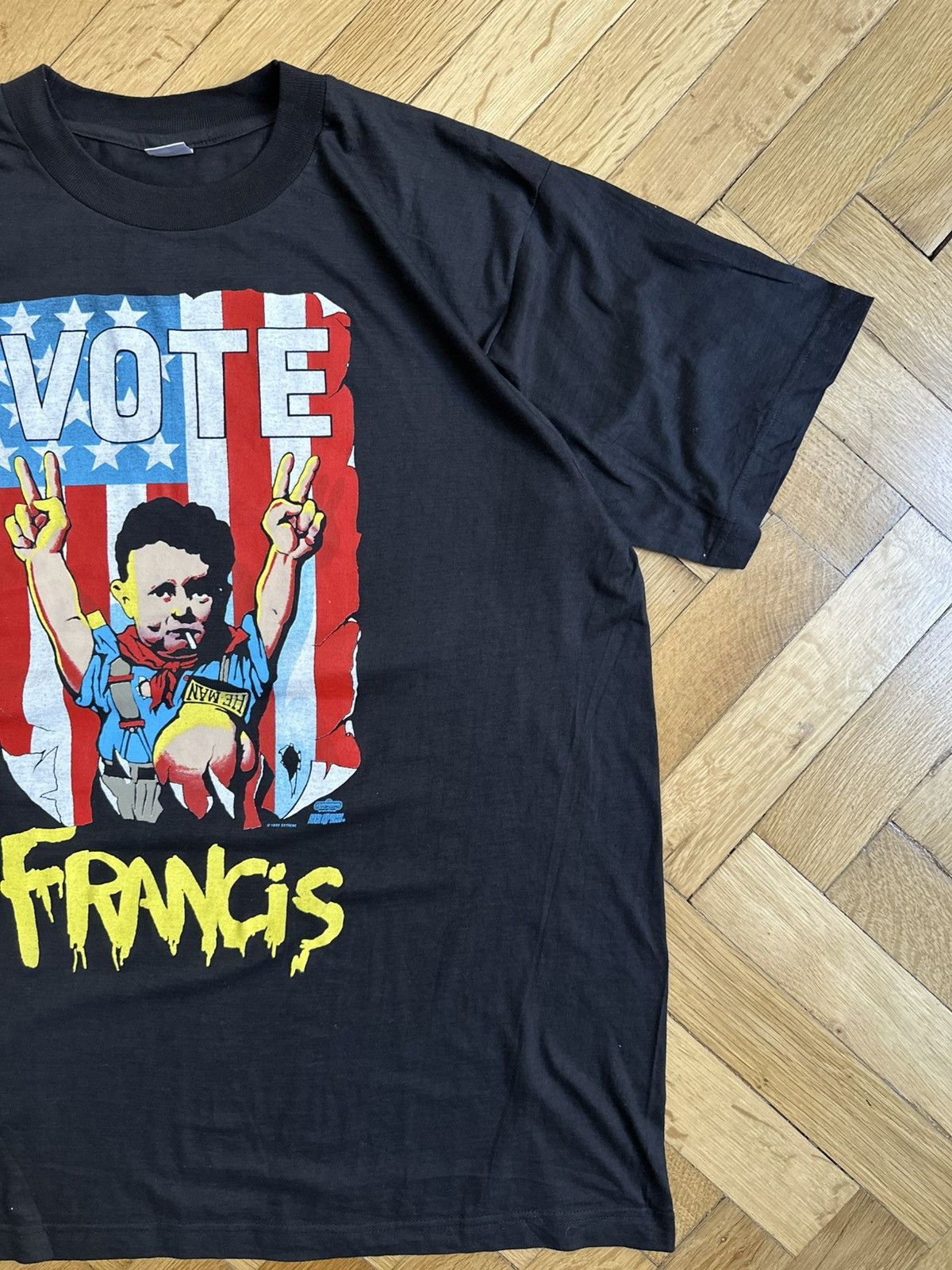 Vintage Extreme Vote Francis Vintage 1992 Rock Band Tour T-Shirt Size US XL / EU 56 / 4 - 4 Thumbnail