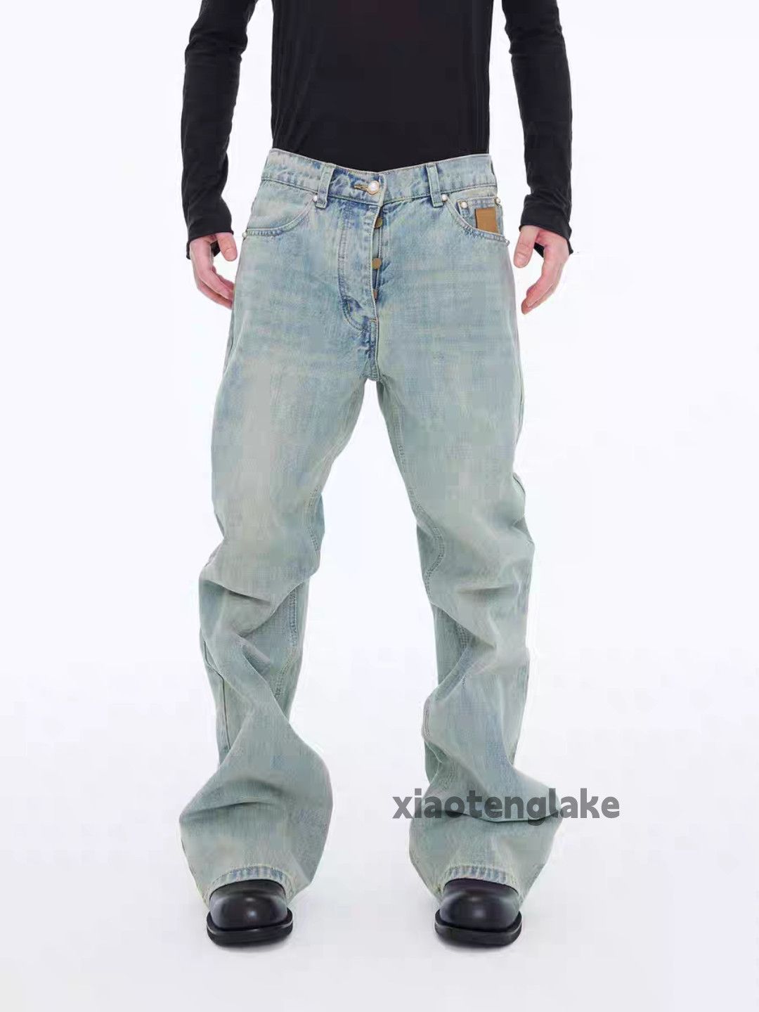 Jean ltx vintage washed faded punk grunge hiphop bootcut jeans Size US 30 / EU 46 - 7 Thumbnail