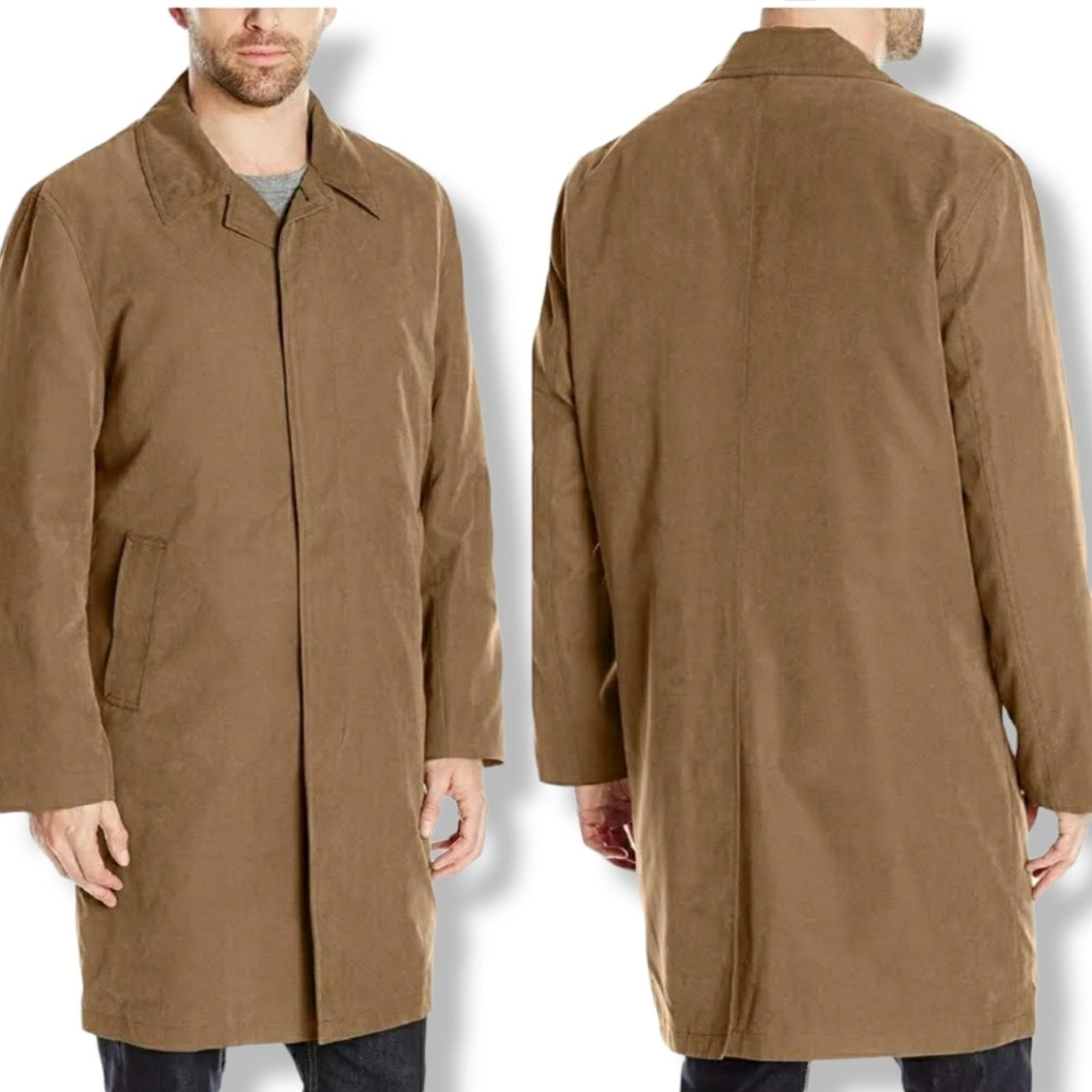 London Fog Men's Durham London Fog Trench/Rain Coat Sz 44L Quilted. Size US L / EU 52-54 / 3 - 2 Thumbnail
