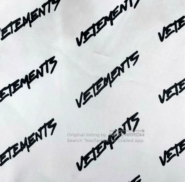 Vetements Vetements Handwritten barrage full print letter logo silk Size US M / EU 48-50 / 2 - 4 Thumbnail