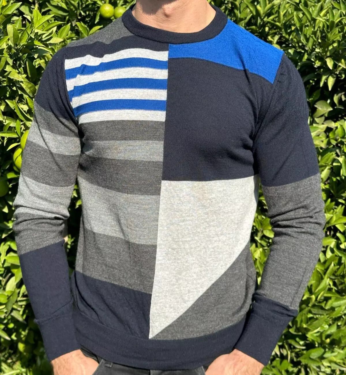 Dior Dior Geometrical Striped Light Pullover CrewNeck Size M Size US M / EU 48-50 / 2 - 1 Thumbnail