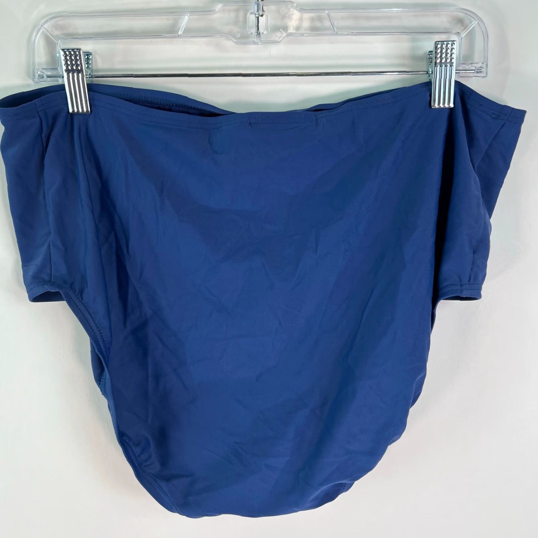 Apt. 9 VINTAGE Croft & Barrow Women's Bikini Bottom Swimsuit Solid Royal Blue Size 18 W Adults Size 40" / US 18 - 2 Thumbnail