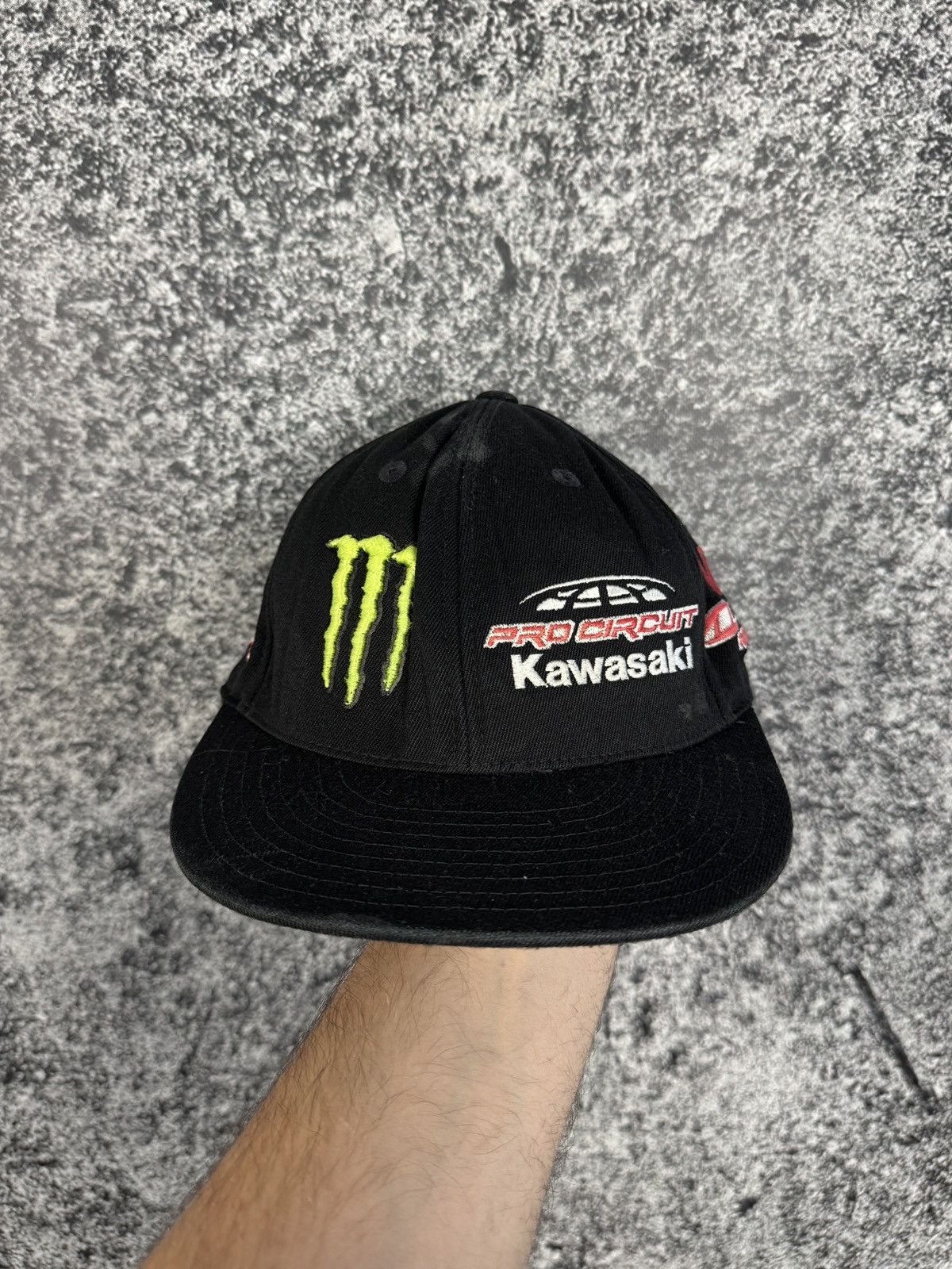 Vintage Kawasaki Monster Racing Cap Hat Vans Vintage Formula 1 Size ONE SIZE - 2 Thumbnail