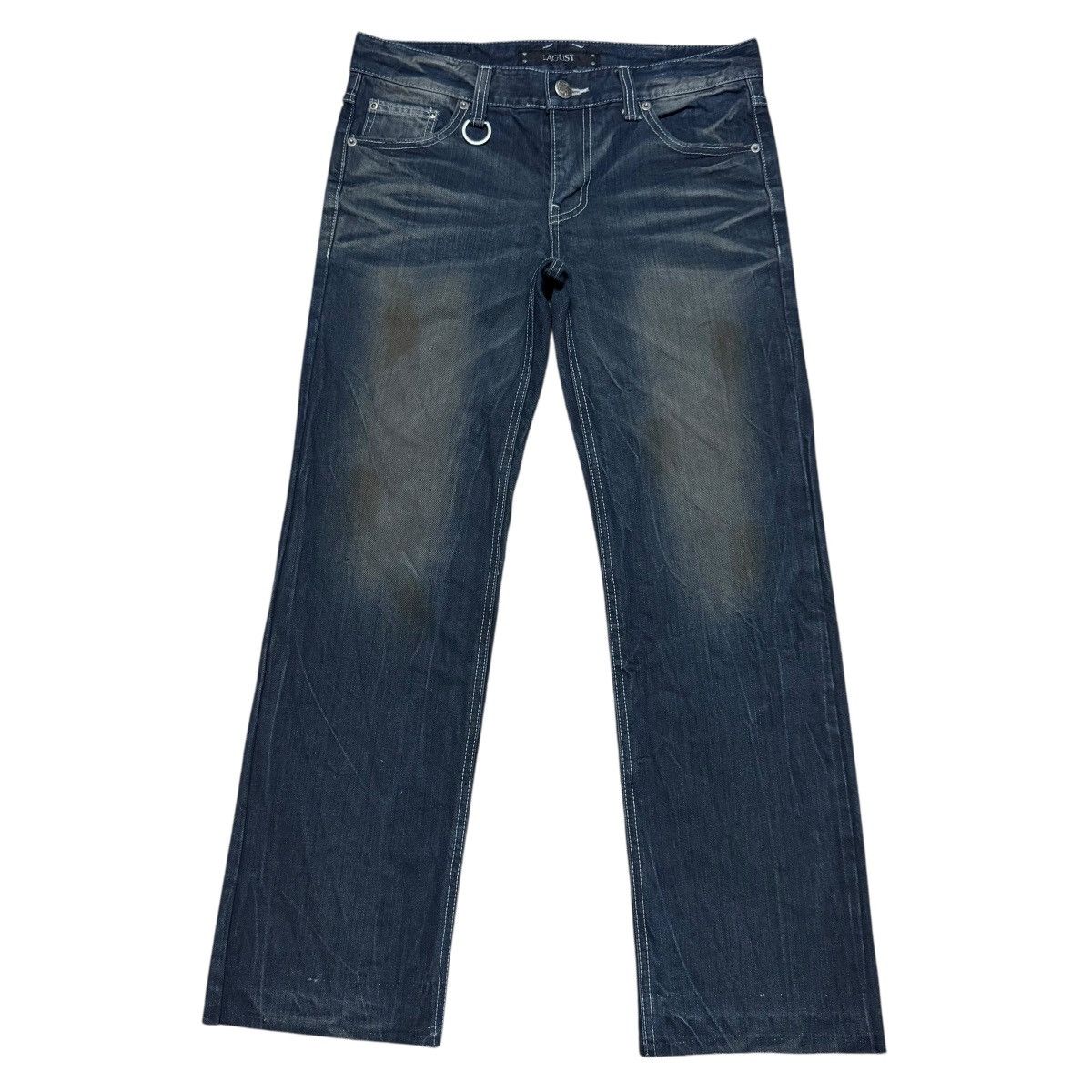 Lagust Coated Denim Flare Jeans