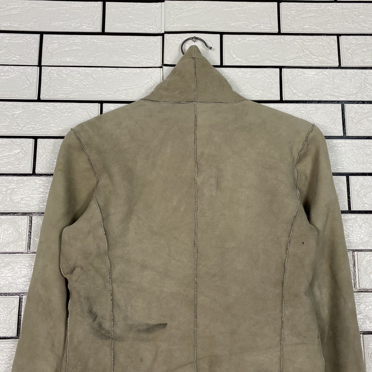 Issey Miyake 📌Cropped Biker Leather Jacket 7 Mamkind Double Collar Size US XS / EU 42 / 0 - 10 Thumbnail