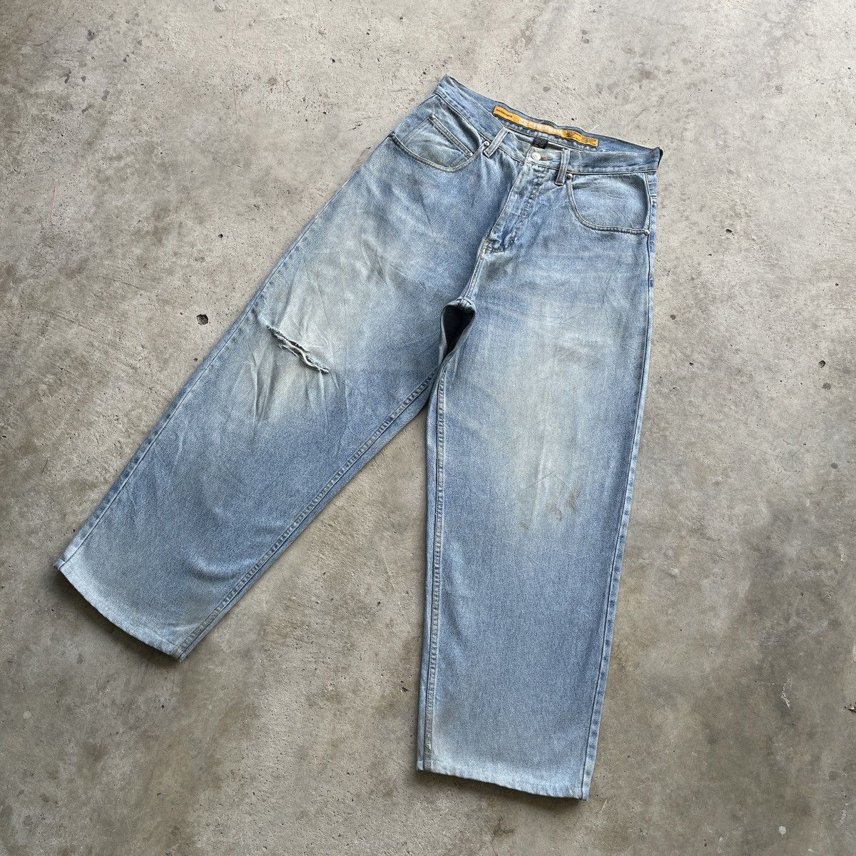Japanese Brand Vintage Distressed Baggy Jeans Japanese Denim Pants W32 Size US 32 / EU 48 - 3 Thumbnail