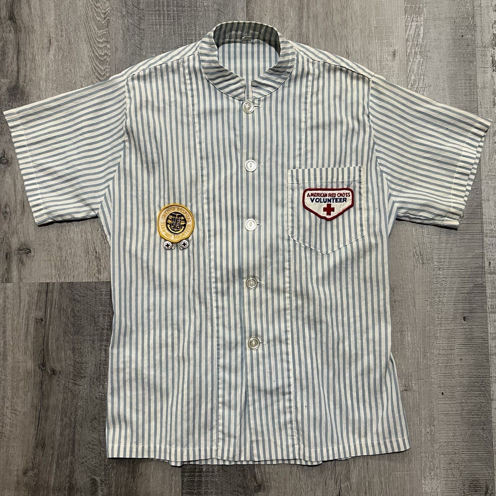 Other VTG American Red Cross Volunteer Striped Button Uniform Top Size S / US 4 / IT 40 - 1 Thumbnail