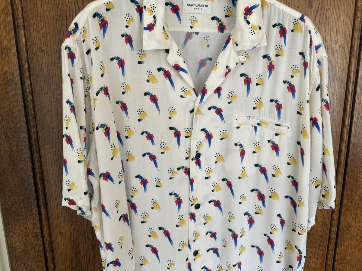 Saint Laurent Paris SS22 Saint Laurent parrot Hawaiian shirt bowling 41 grail Size US L / EU 52-54 / 3 - 10 Thumbnail