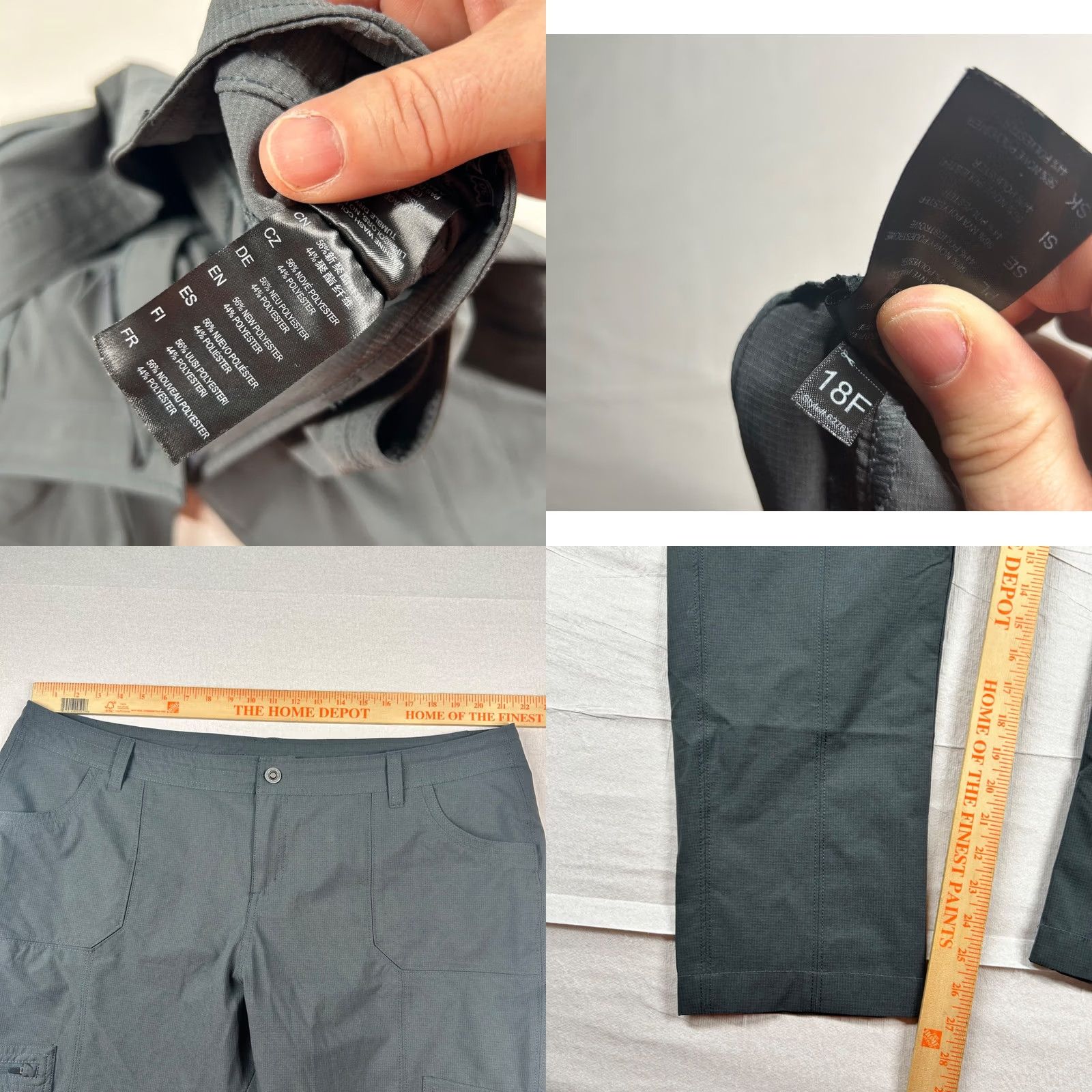 Vintage Kuhl Pants Womens 22w Skinny Cargo Hiking Outdoor Performance Gray Ripstop Flat Front Microfiber Pockets Quick Dry Nature Snap Zip Mens Size 40" / US 18 - 8 Thumbnail