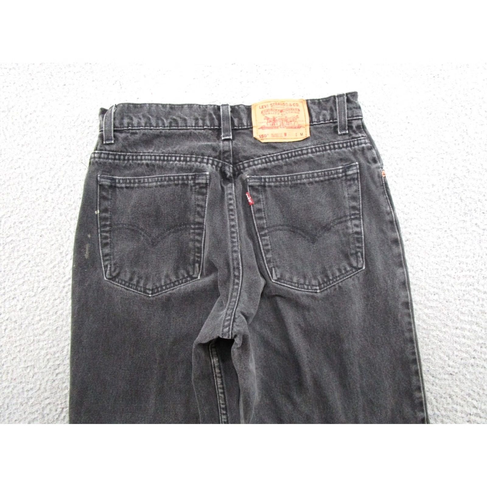 Levi's VINTAGE Levi's 550 Jeans Women’s Size 11 Black Relaxed Fit Tapered Leg USA READ Size 32" / US 10 / IT 46 - 3 Thumbnail