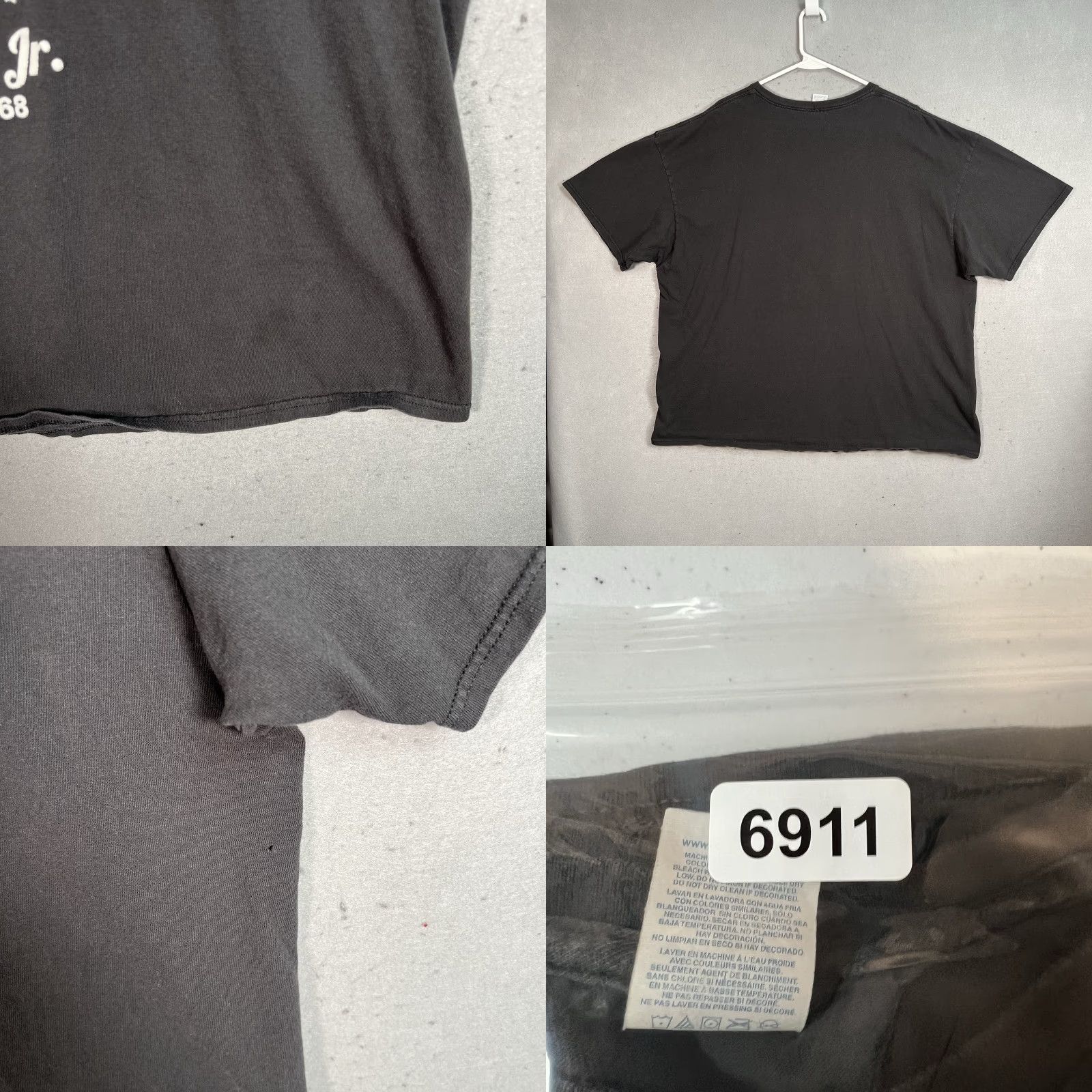 Delta VINTAGE Martin Luther King Jr Love And Respect T Shirt Adult 4XL Black Mens Size US XL / EU 56 / 4 - 8 Thumbnail