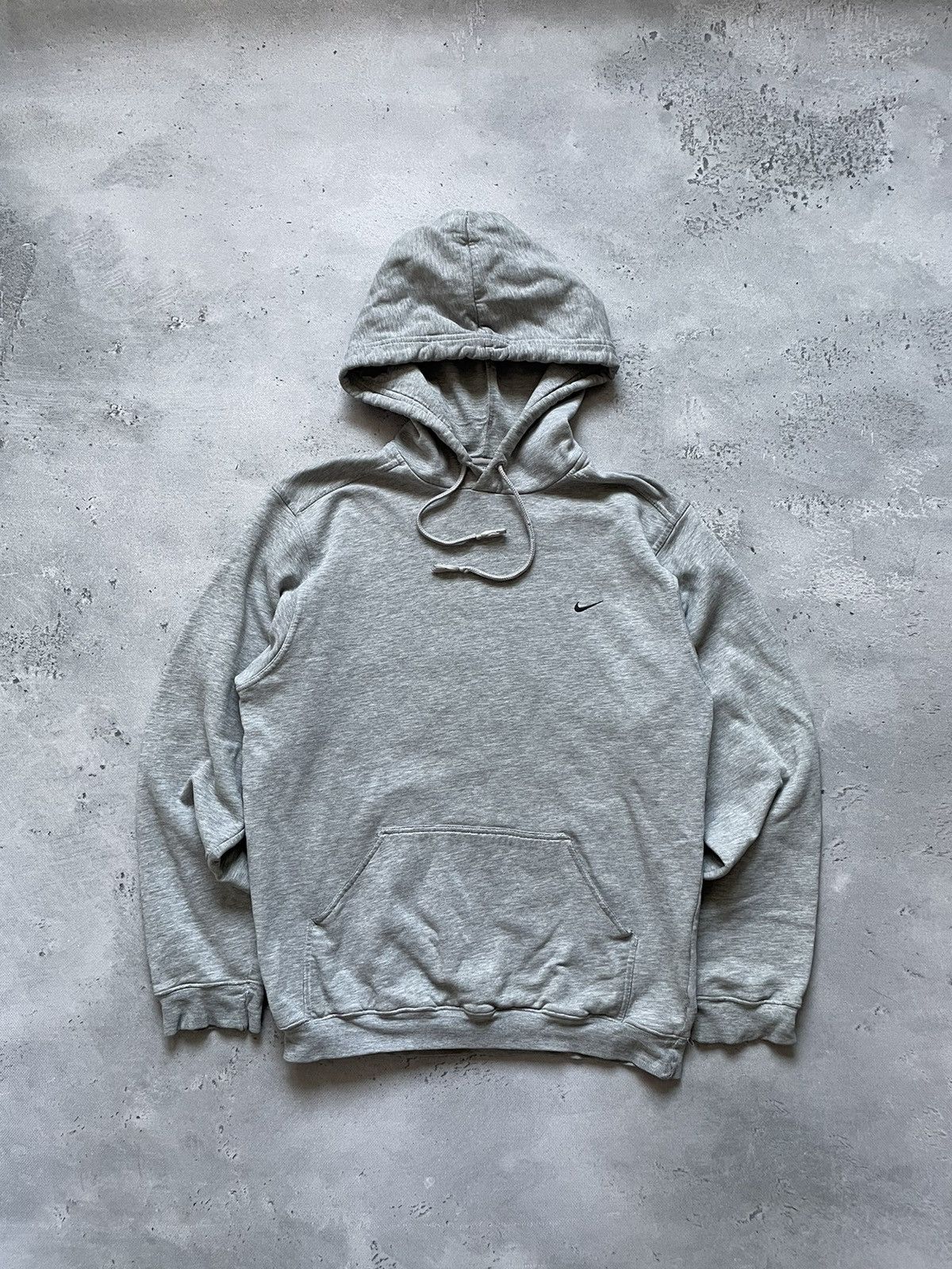 Nike Streetwear Vintage Vintage Nike Grey Hoodie 00s Mini Swoosh Logo Grailed