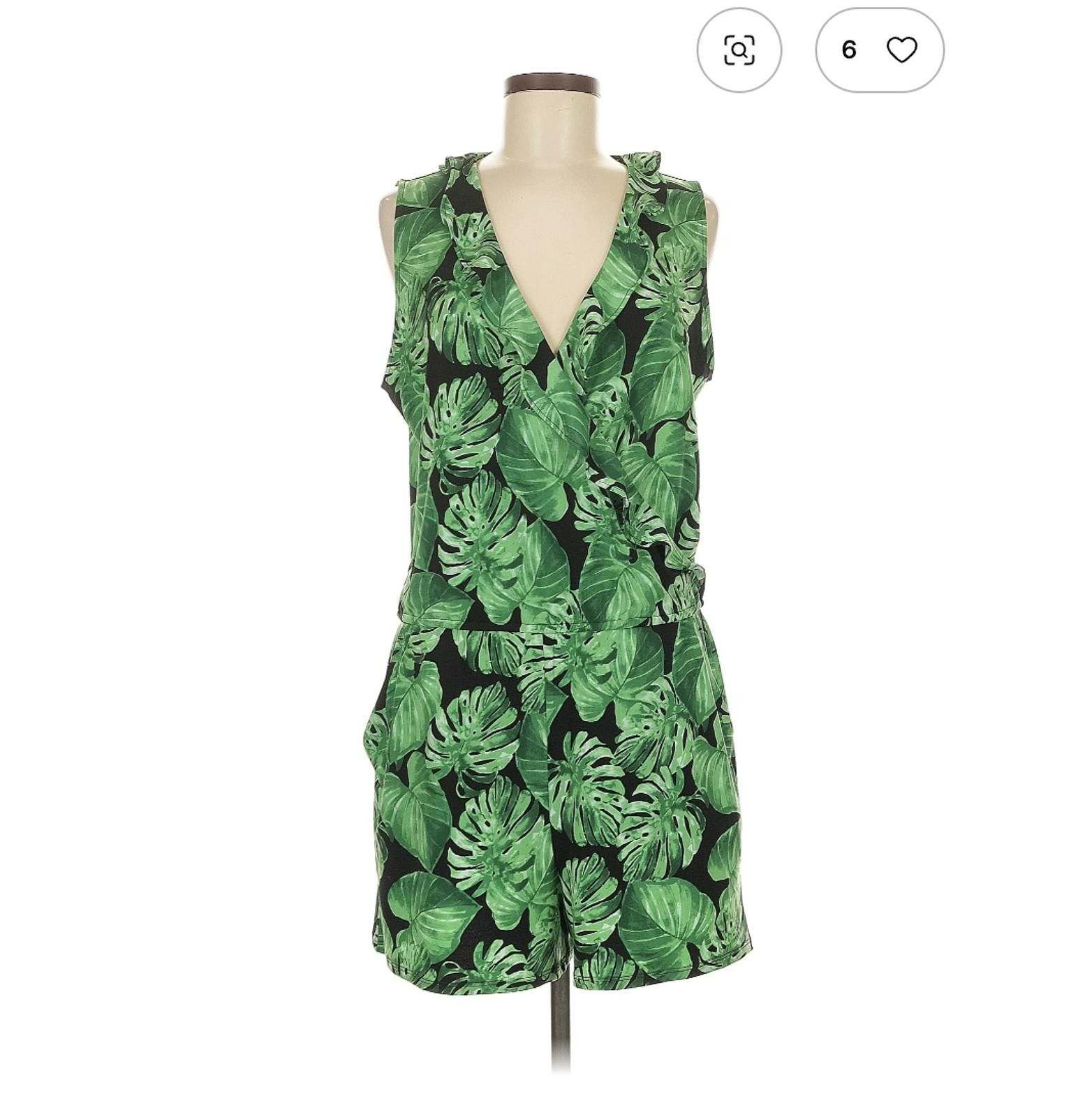 Other White House Black Market Tropical Print Romper Size M Size 32" / US 10 / IT 46 - 1 Thumbnail
