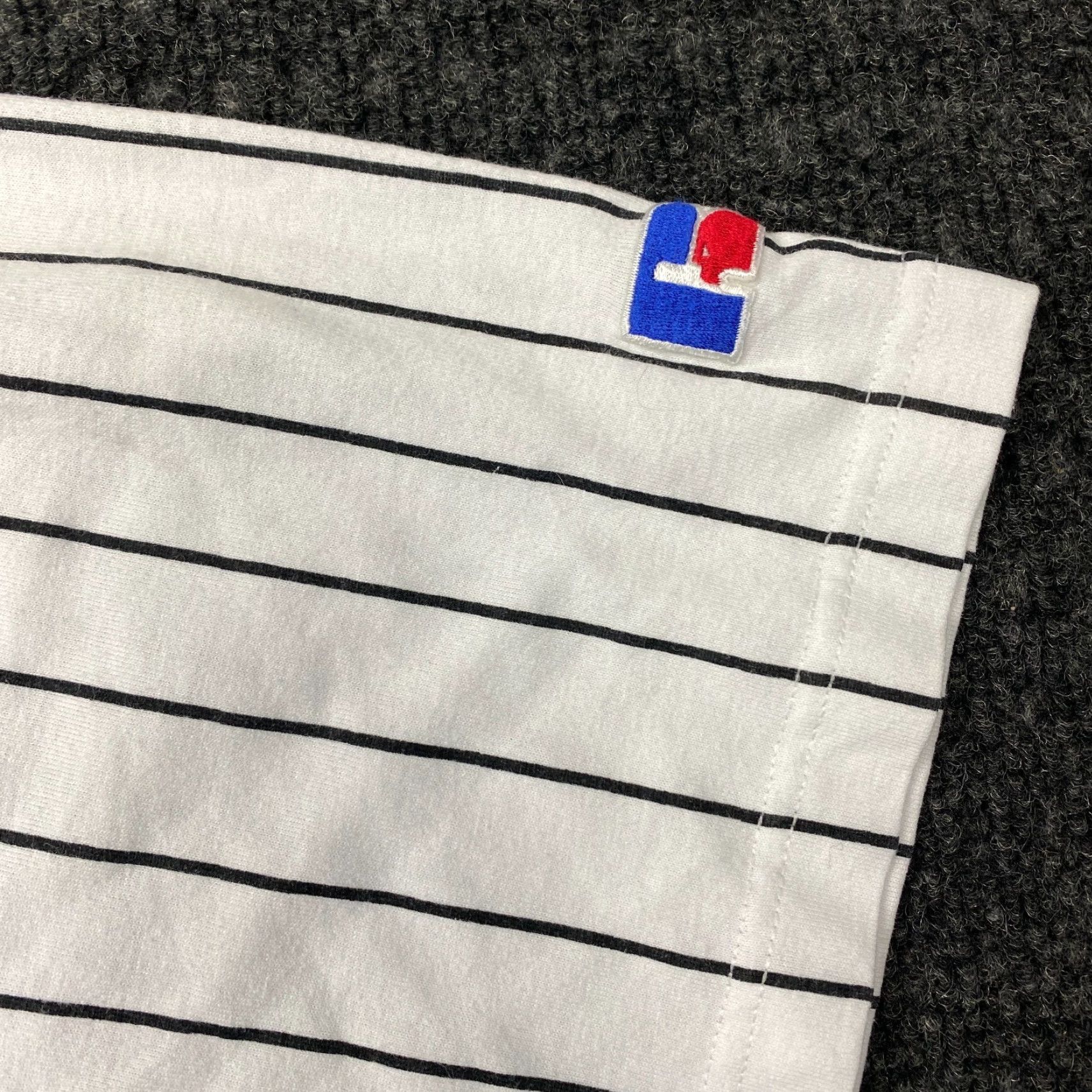 Russell Athletic VINTAGE Russell Athletic Referee T Shirt L Unisex Adults White 80s 90s Sports Striped Size US L / EU 52-54 / 3 - 5 Thumbnail
