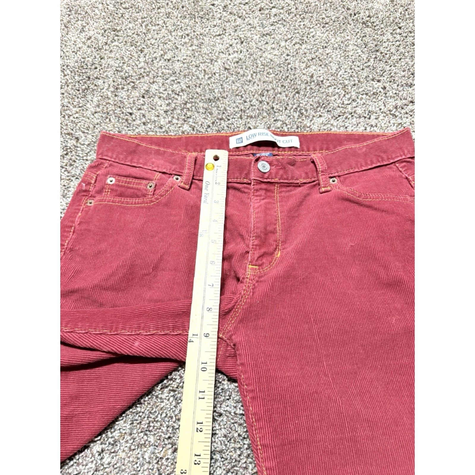 Gap Gap Jeans Bootcut Women Size 8 Red Corduroy 32X32 Denim 5-Pocket Rise Mid Inseam 32 Size 30" / US 8 / IT 44 - 7 Thumbnail