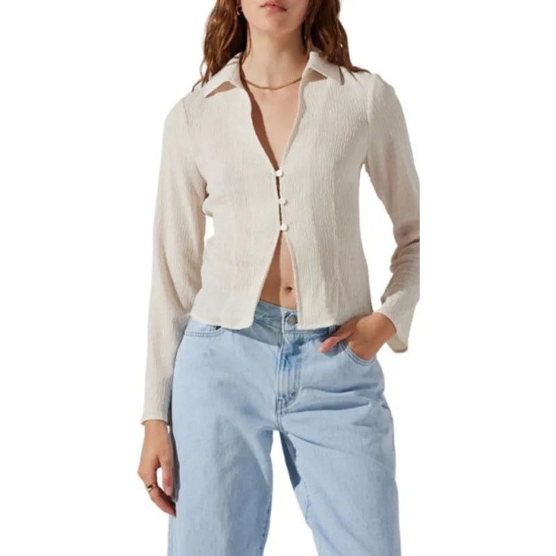 ASTR The Label ASTR the Label Flyaway Smocked Romantic Regency Blouse S Size S / US 4 / IT 40 - 2 Thumbnail