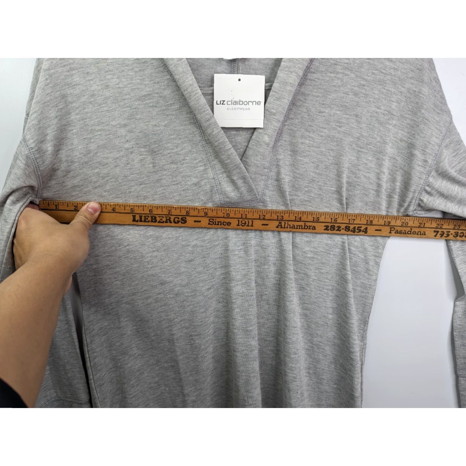 Liz Claiborne Liz Claiborne Sleepwear SLEEP TOP Shirt Womens Tall M Gray Long Sleeve NWT Size M / US 6-8 / IT 42-44 - 7 Thumbnail