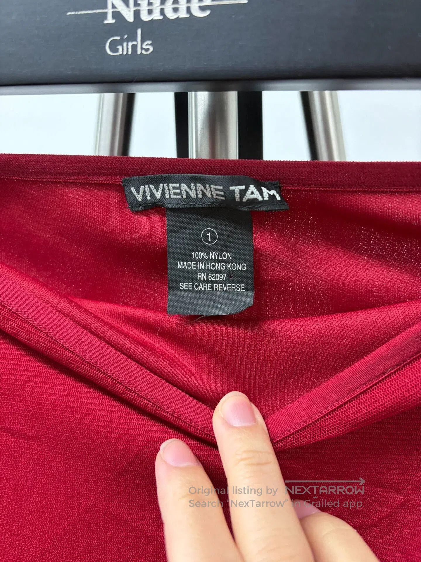 Vivienne Tam Vivienne Tam Red Embroidered Mesh Skirt. Size 23" - 2 Thumbnail