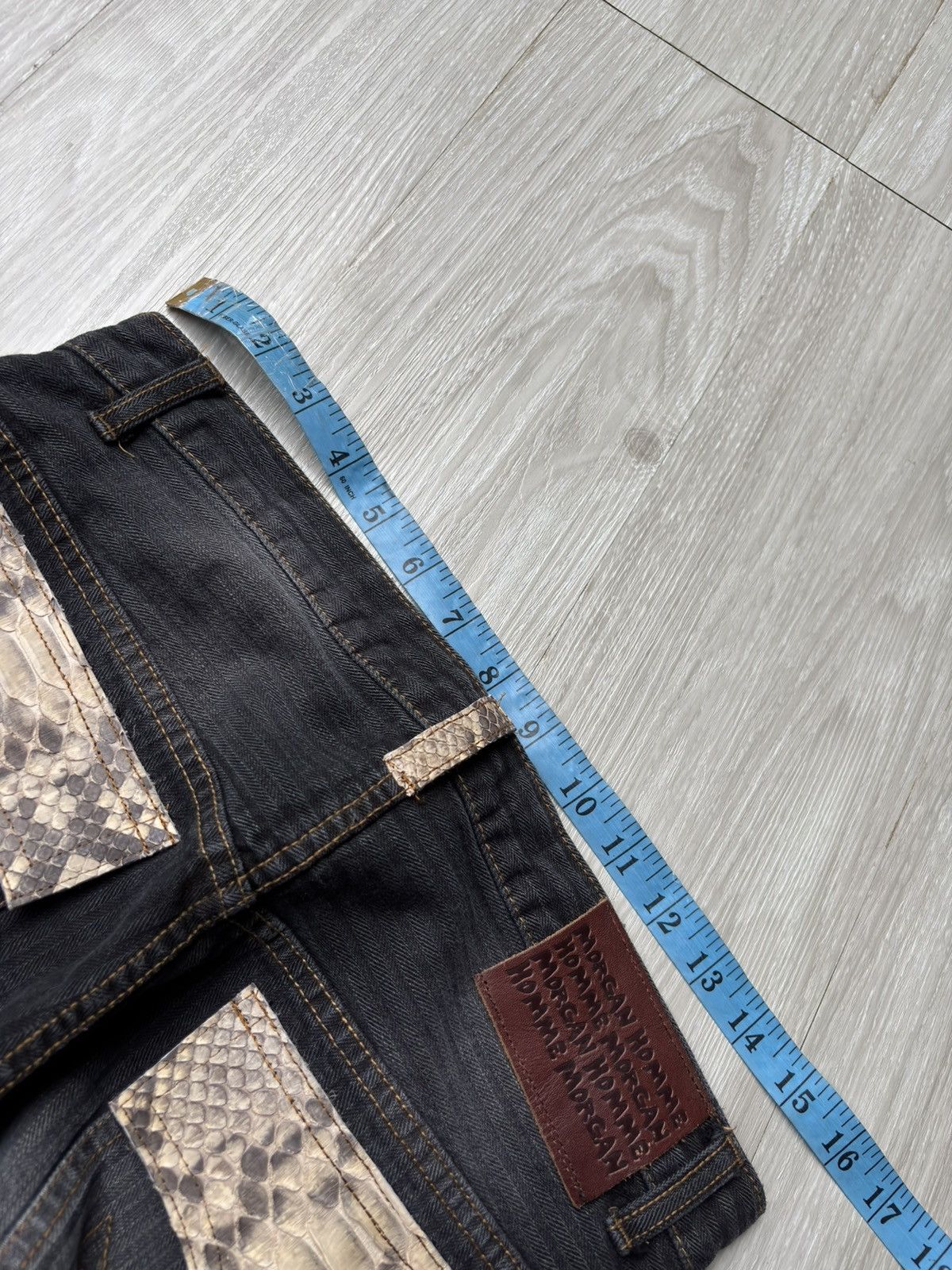 GOSTAR DE FUGA MORGAN HOMME (real) Phyton lace up flare jeans Size US 28 / EU 44 - 7 Thumbnail