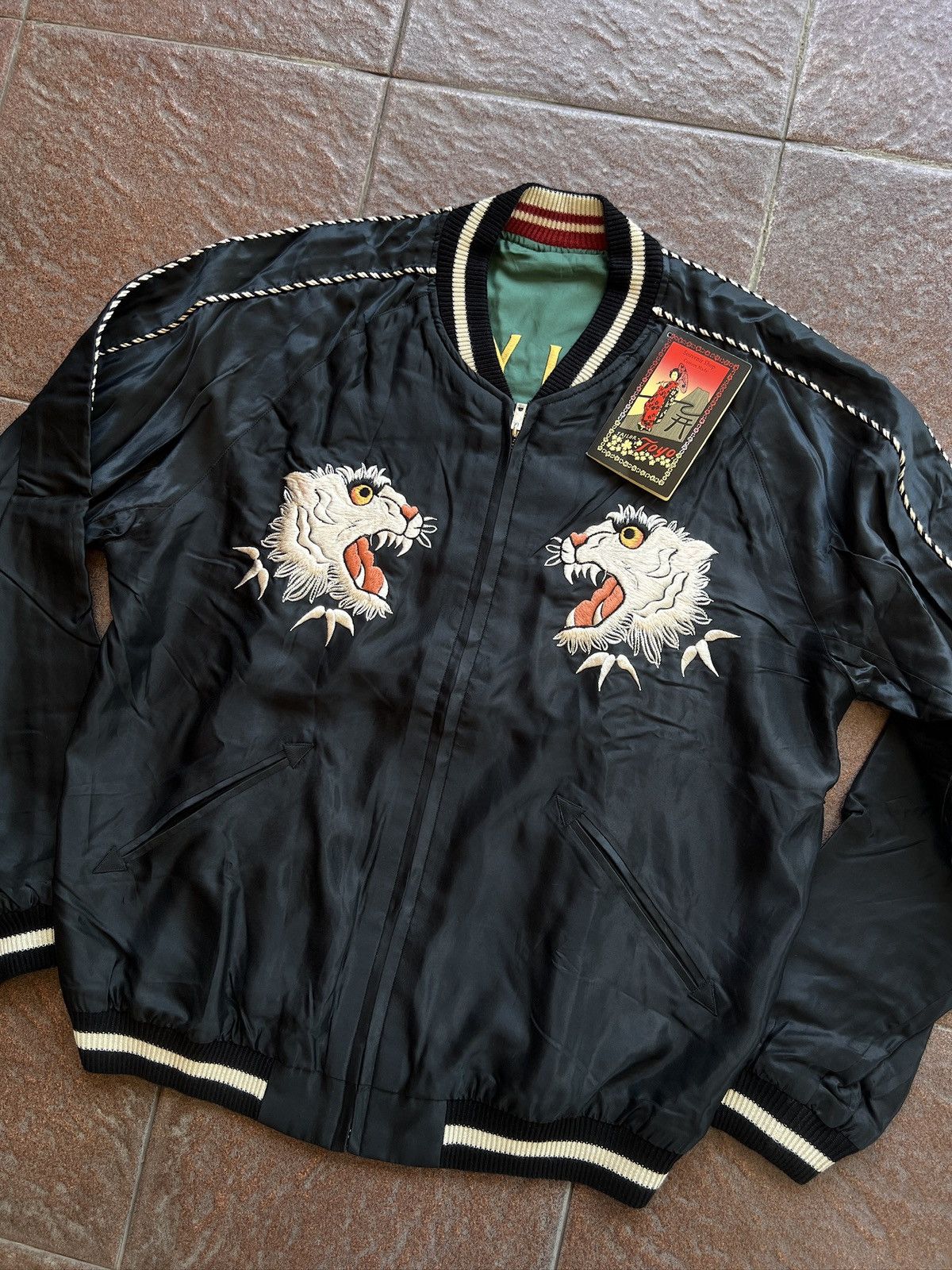 Tailor Toyo Tailor Toyo TIGER HEAD X CHEVY LOVER Sukajan Souvenir Jacket Size US M / EU 48-50 / 2 - 2 Thumbnail