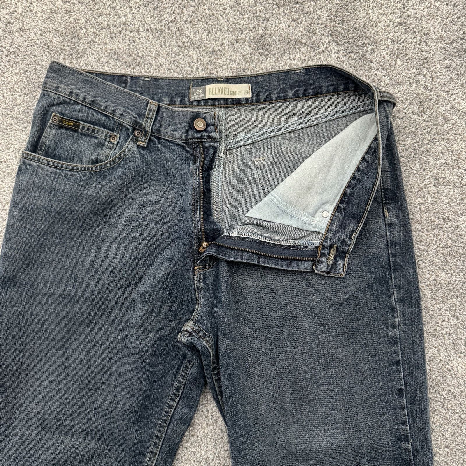 Lee Lee Jeans Mens Size 36x30 Relaxed Straight Grunge Streetwear Size US 36 / EU 52 - 7 Thumbnail