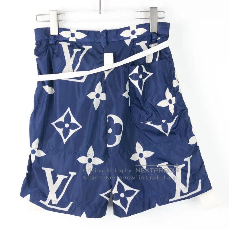 Louis Vuitton Louis Vuitton Blue Bermuda presbyopic logo shorts Size US 36 / EU 52 - 3 Thumbnail