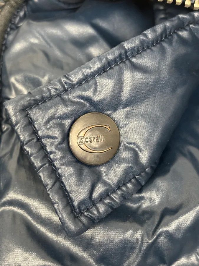 Just Cavalli FW2008 Cavalli Fur Collar Navy Puffer Jacket Size US M / EU 48-50 / 2 - 9 Thumbnail