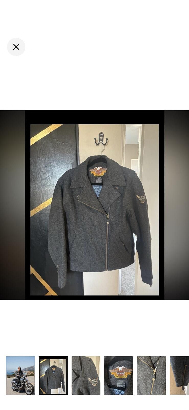 Harley Davidson (Harley-Davidson) Charcoal Bomber Jacket Size M / US 6-8 / IT 42-44 - 1 Thumbnail