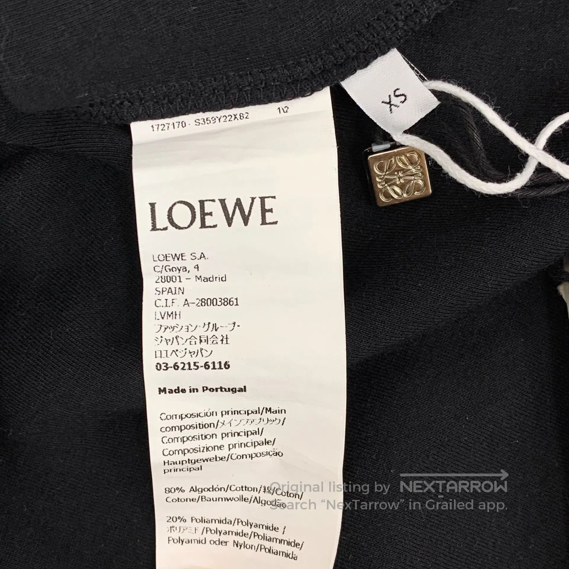 Loewe Loewe 25 Moon Rabbit Embroidery Cotton T-shirt. Size XS / US 0-2 / IT 36-38 - 8 Thumbnail