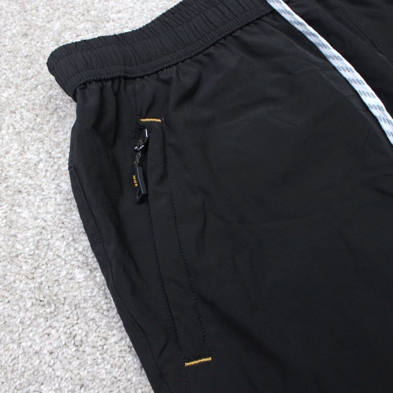 Vintage Mier Shorts Mens XL Black Drawstring Cargo Pockets Stretch Athletic Hiking Size US 36 / EU 52 - 5 Thumbnail