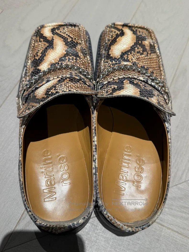 Martine Rose Martine Rose Snake pattern half-shoe leather shoes Size US 8 / EU 41 - 3 Thumbnail